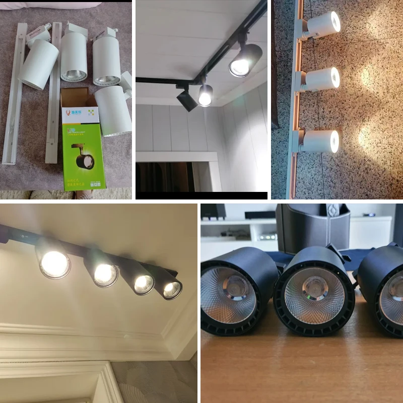 LED éclairage sur Rail 220V plafond Spot Led 12/20/30/40W plafonnier – Image 2