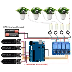 Système d'irrigation automatique, pompe à eau de plantation de jardin, capteur d'humidité du sol, Module de relais pour Arduino