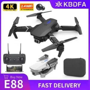 E88 Pro WIFI FPV Drone grand Angle HD 4K 1080P caméra