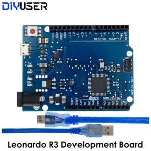 Carte de développement Leonardo R3 avec câble USB 30 cm ATMEGA32U4 pour Arduino