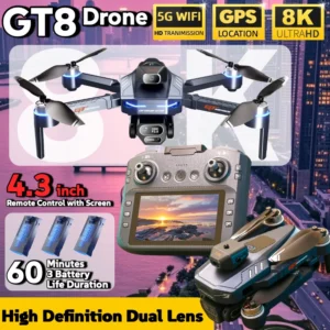 Drone 8K professionnel double caméra GPS