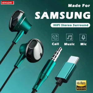 Écouteurs filaires HiFi basse stéréo avec contrôle du volume