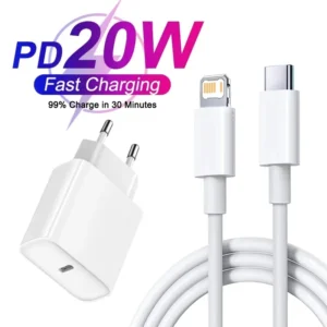 PD 20W chargeur rapide pour iPhone 14 13 12 11 Pro, Type C