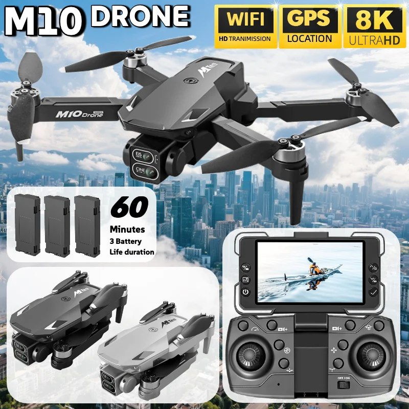 Drone 8K professionnel HD double caméra avec écran