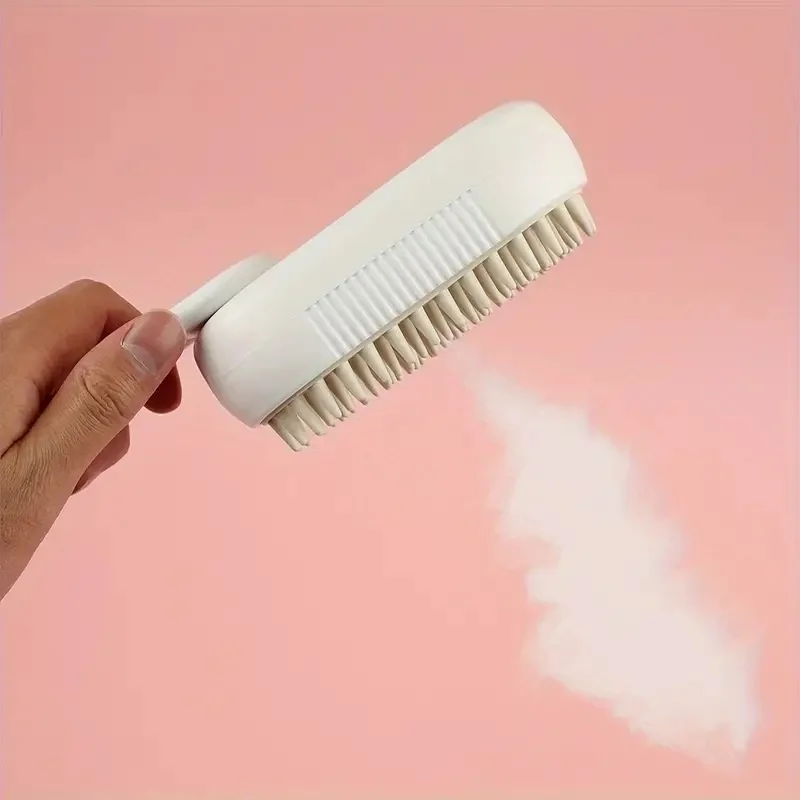 Brosse de Massage en Spray pour animaux de compagnie, chat, chien, Spray à vapeur à un bouton, pliable, rotatif, flottant, bain, épilation, peigne - Image 5